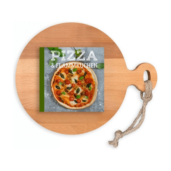 Bowls and Dishes Set Plank met Kookboek Puur Hout Pizzaplank met Pizza uit eigen Oven