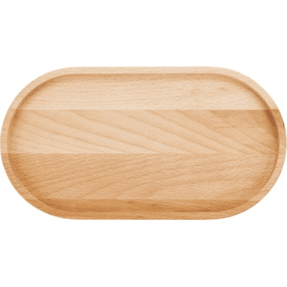 Bowls and Dishes Puur Hout Plateau Beuk Ovaal Medi 27x14,5cm