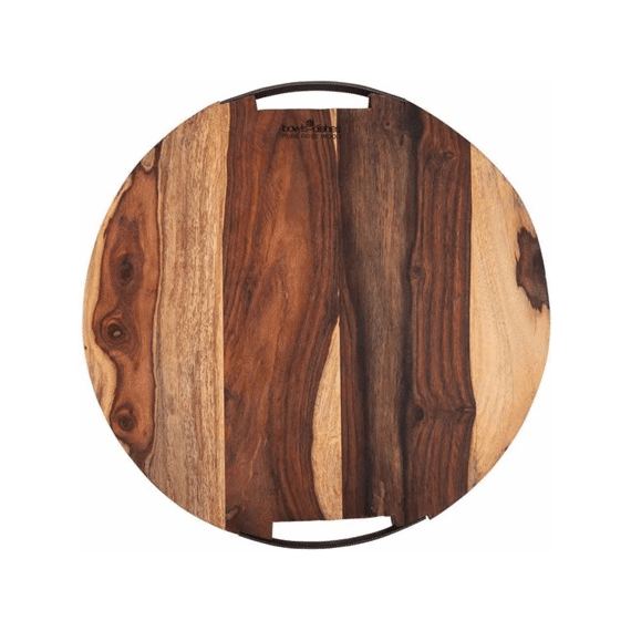 Bowls and Dishes Pure Rose Wood Serveerplank Rond met Handvat 39cm