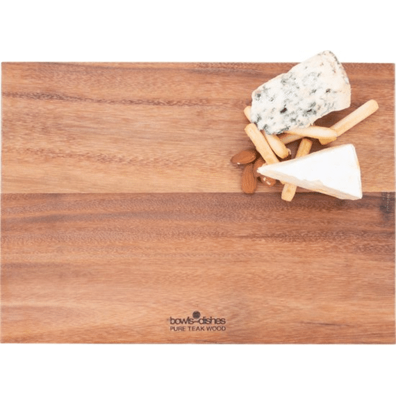 Bowls and Dishes Pure Teak Wood Plank Rechthoekig 35x25cm