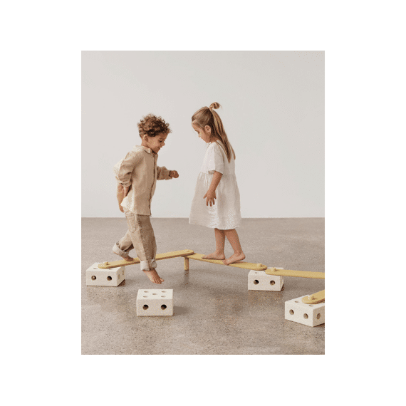 Modu Activity Toy Balance Track Sand Grey/honey Yellow