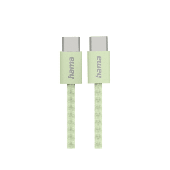 Hama Oplaadkabel Fabric Usb-c Naar Usb-c Nylon 1m Groen