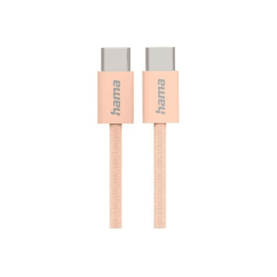 Hama Oplaadkabel Fabric Usb-c Naar Usb-c Nylon 1m Oranje