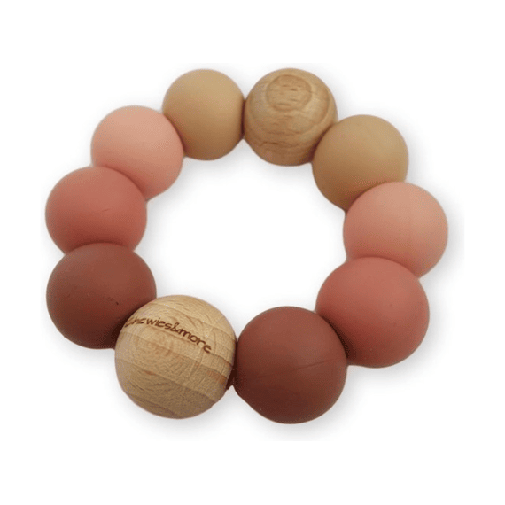 Chewies and More Bijtring Basic Chewie  Ombre Rose