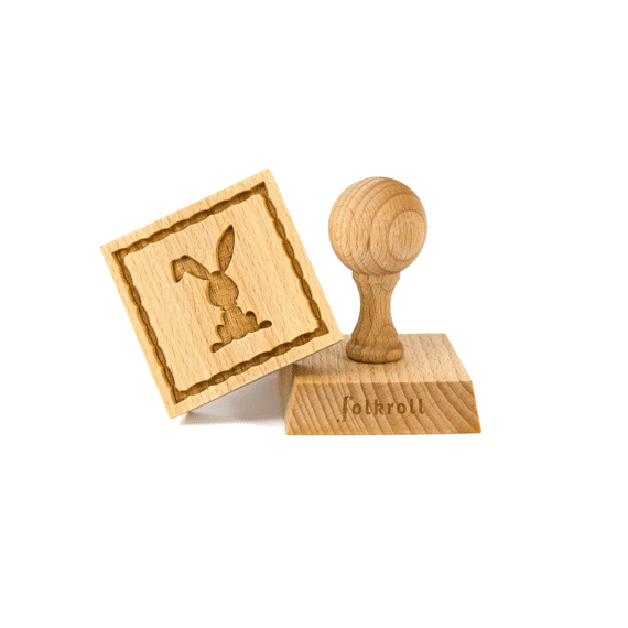 Folkroll Koekjesstempel Easter Bunny Vierkant