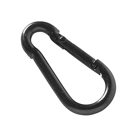Mack 1 Karabijnhaak + Veer 4 X 40mm Zwart