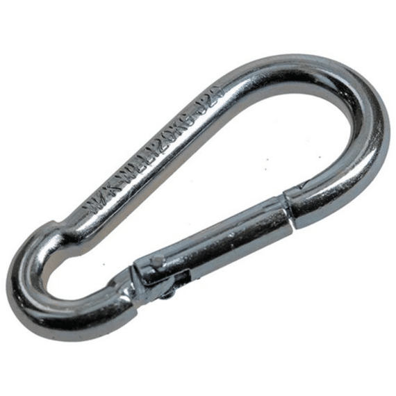 Mack 1 Karabijnhaak + Veer 5 X 50mm Zwart