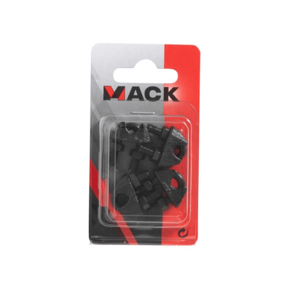Mack 4 Staaldraadklemmen 6mm Zwart