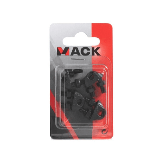 Mack 4 Staaldraadklemmen 5mm Zwart
