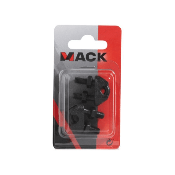 Mack 2 Staaldraadklemmen 8mm Zwart