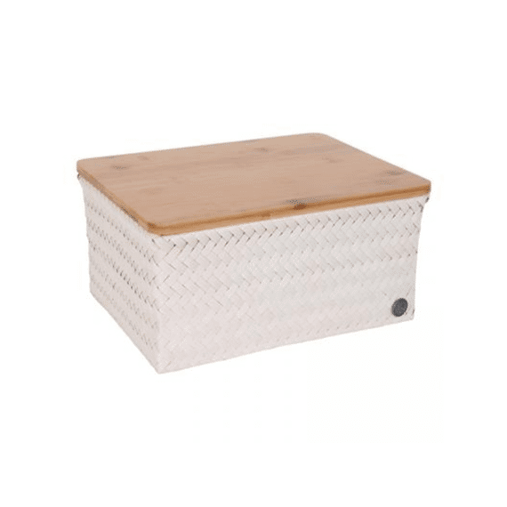 Handed By Mand Large Met Bamboe Deksel Champagne 15x31x23cm