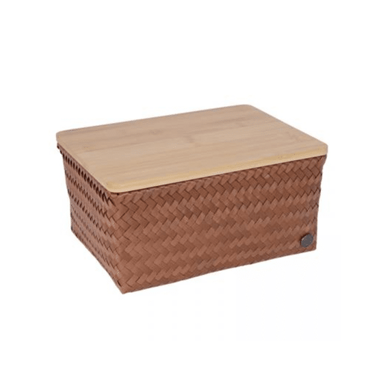 Handed By Opbergmand Large Met Bamboe Deksel Sienna 15x31x23cm