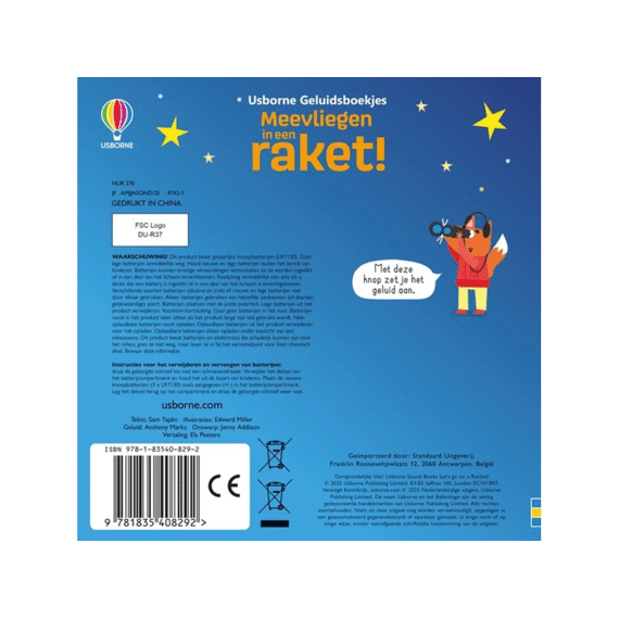Geluidenboekje: Meevliegen In Een Raket!