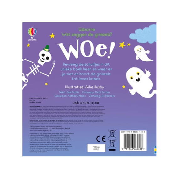 Geluidenboekje: Wat Zeggen De Griezels? Woe!