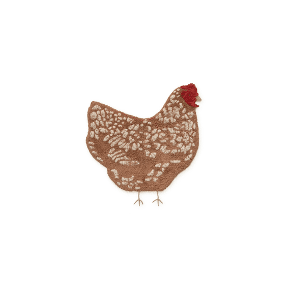 Lorena Canals Tapijt Farm Kip 110x100cm