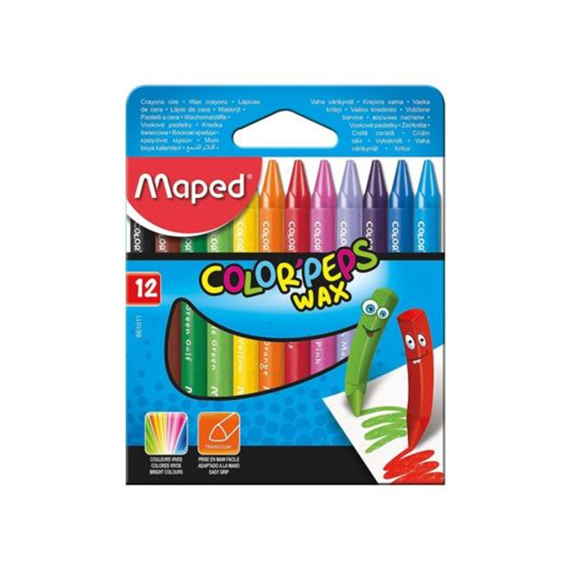 Maped Color Peps Wax Waskrijtjes 12st