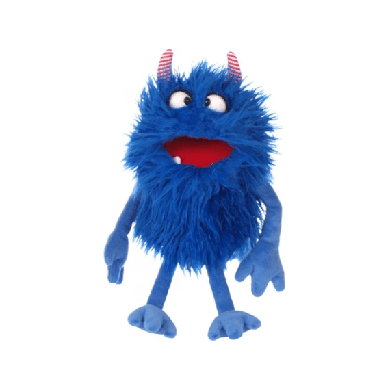 Livin Puppets Monster Schmackes blauw 35cm Handpop