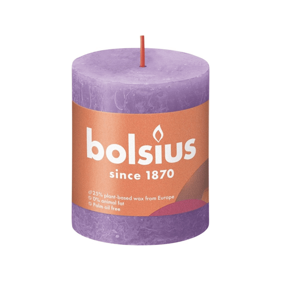 Bolsius Rustiek Stompkaars 80/68 Vibrant Violet