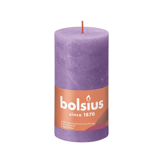 Bolsius Rustiek Stompkaars 130/68 Vibrant Violet