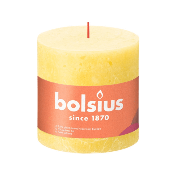 Bolsius Rustiek Stompkaars 100/100 Sunny Yellow