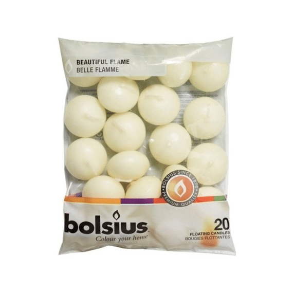 Bolsius Drijfkaarsen 30/45, Zak 20 Ivoor