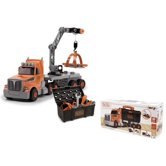 Smoby 360912 Black & Decker Bricolo Truck-kraan-gereedschapskoffer