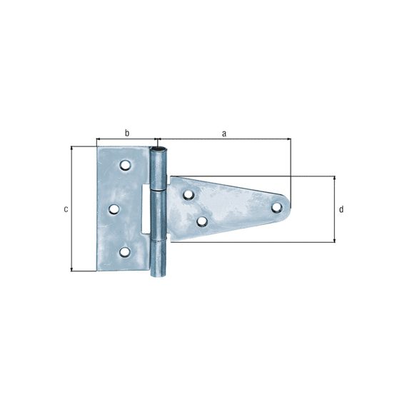 Gust Alberts Staartscharnier,blauw Vz,102/40x90
