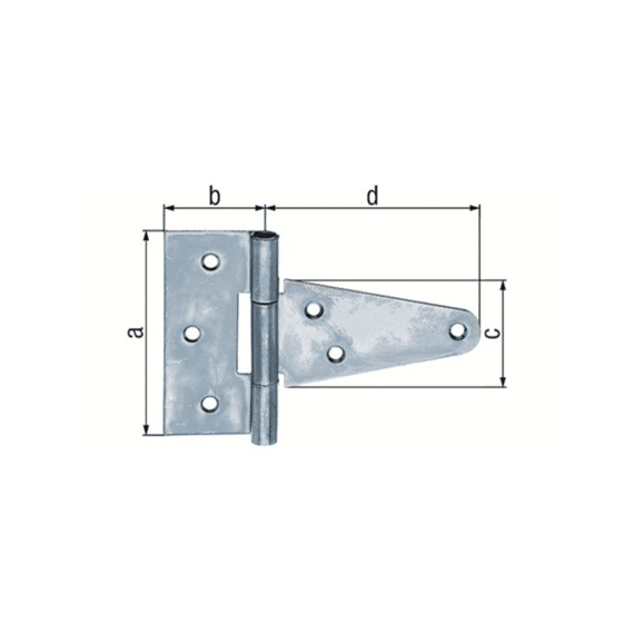 Gust Alberts Staartscharnier,blauw Vz,148/40x90