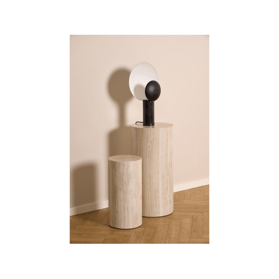 Dice Pedestal Rond Travertine Groot