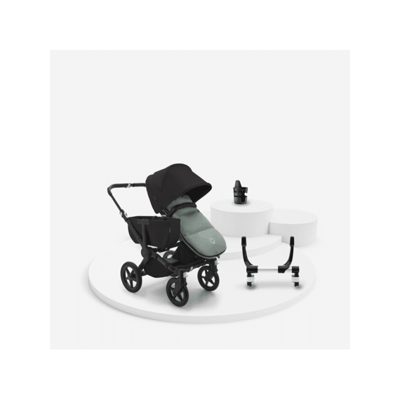 Bugaboo Donkey5 Bundle Essentiele Forest Green Performance Voetenzak Adapter Bekerhouder