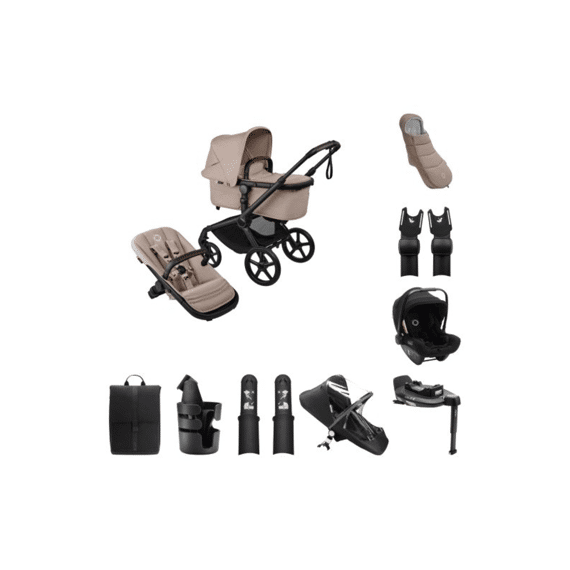 Bugaboo Fox5 Kinderwagen Complete Renew Black Desert Taupe Melange - Desert Taupe Melange
