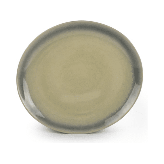 Ona Flint Groen Grijs Plat Bord 27,5x24,5cm