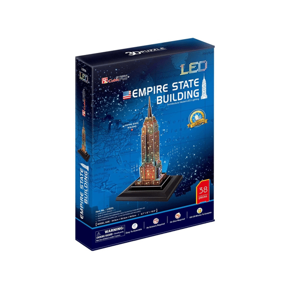Cubicfun 3d Puzzel 37st Empire State Building Led