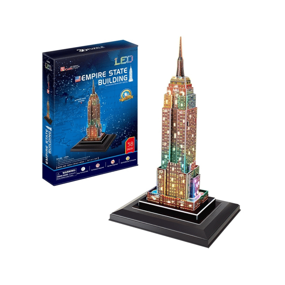 Cubicfun 3d Puzzel 37st Empire State Building Led