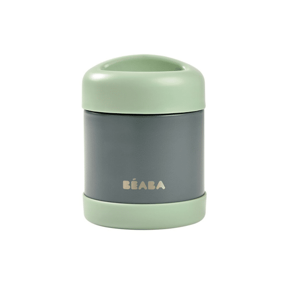 Beaba Bewaarpotje Inox Thermo Portion 300ml Mineral Grey Sage Green