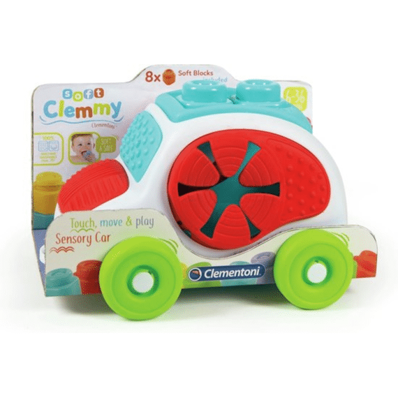 Soft Clemmy Sensory Car met Clemmy Blokken