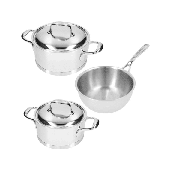 Demeyere Atlantis 7 Kookset 3-delig Kookpot 18cm 20cm Conische Sauspan 20cm