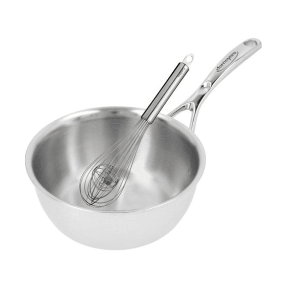 Demeyere Atlantis 7 Conische Sauteuse 18cm met Cuisipro Duoklopper t.w.v. 24,95