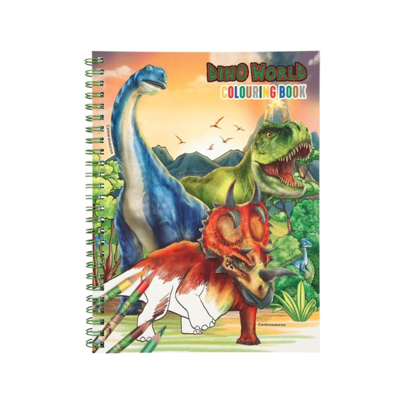 Dino World Kleurboek met kleurpotloden