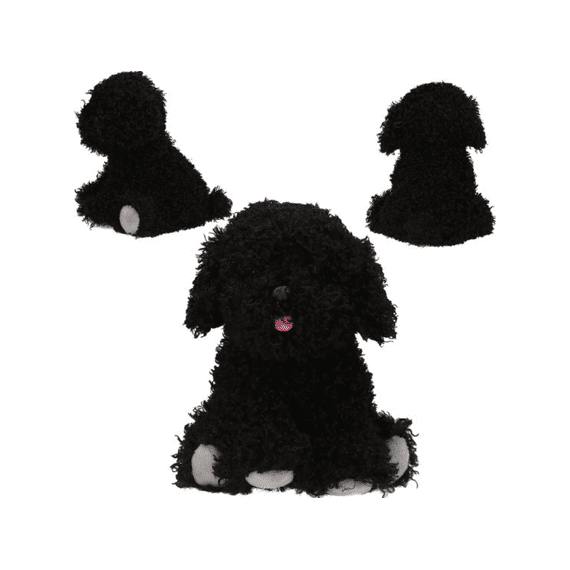 Topmodel Knuffel Hond Zwart 16cm