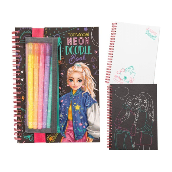 Topmodel Kleurboek Neon Doodle met Neon Stiften