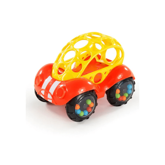 Oball Rattle & Roll Buggie Toy Red