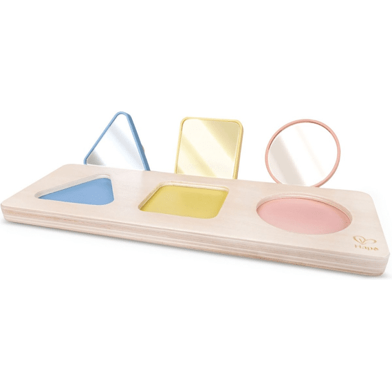 Hape Montessori Vormenpuzzel En Spiegel 24,6x8,8x6cm
