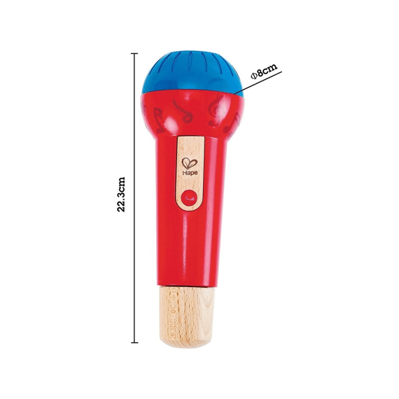 Hape E0337 Echo Microfoon Hout