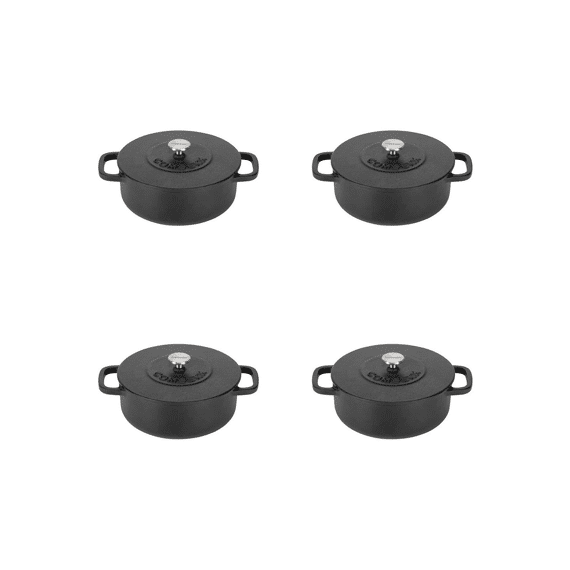 Combekk Braad/Stoofpot Rond 12cm  Zwart
