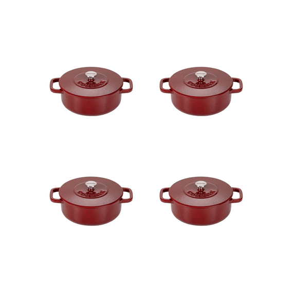Combekk Braad/Stoofpot Rond 12cm Rood