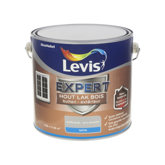 Levis Expert Houtlak Buiten Satin 2,5L Dolfijngrijs
