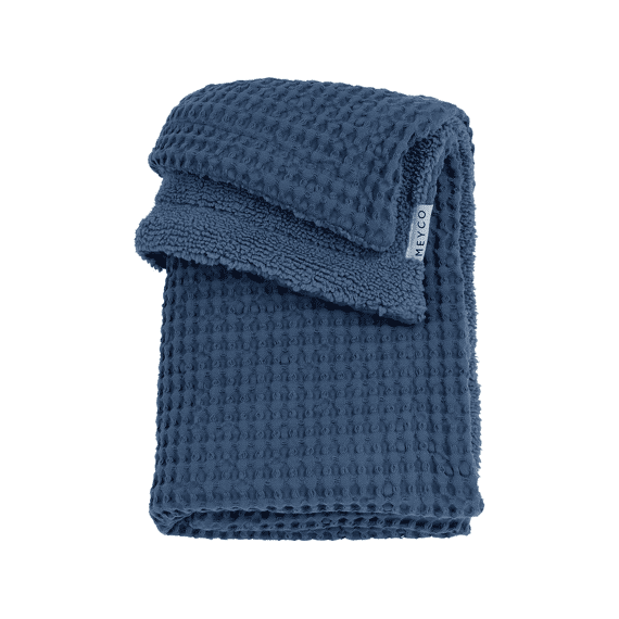 Meyco Deken Bed 100x150 Wafel Teddy Indigo