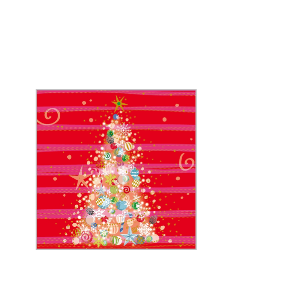 PPD Servetten 33cm 20stuks Christmas Red & Pink
