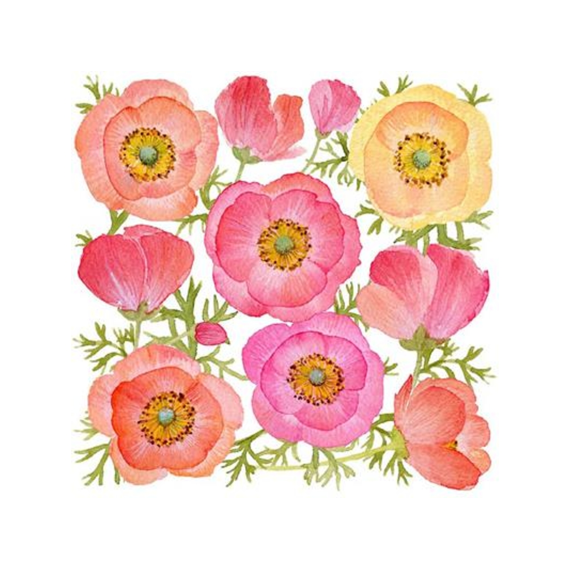 PPD Servetten 25cm 20stuks Poppy Paradise